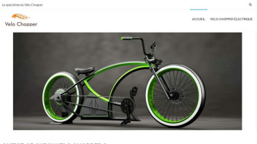 Page d'accueil du site : Velo Chopper