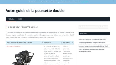 Page d'accueil du site : Poussette Double