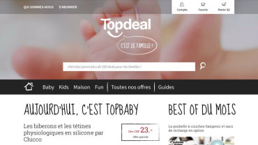 Page d'accueil du site : Topdeal