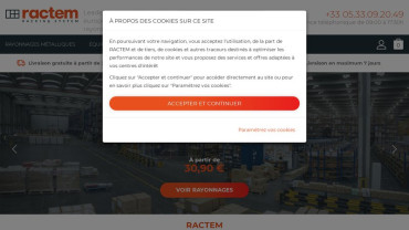 Page d'accueil du site : Ractem