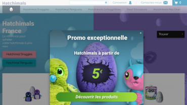 Page d'accueil du site : Hatchimals France