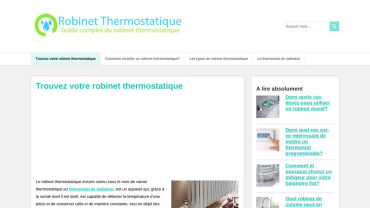 Page d'accueil du site : Robinet thermostatique