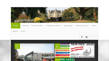 Page d'accueil du site : Lycée Rochefeuille