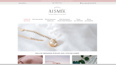 Page d'accueil du site : Atelier Aismée